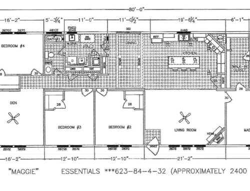 4 Bedroom 2 Bath Floor Plan: The Maggie