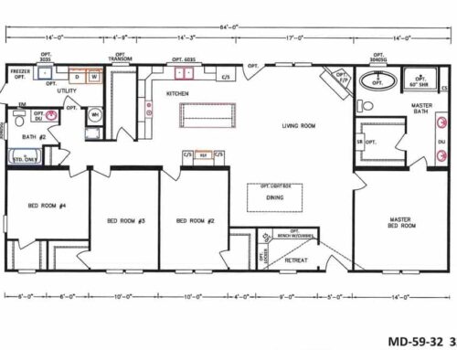 4 Bedroom Floor Plan: MD-59 The Williston