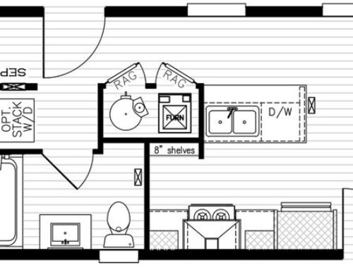 1 Bedroom Floor Plan: The Imagine