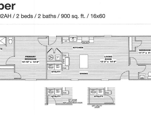 2 Bedroom Floor Plan: The Ember